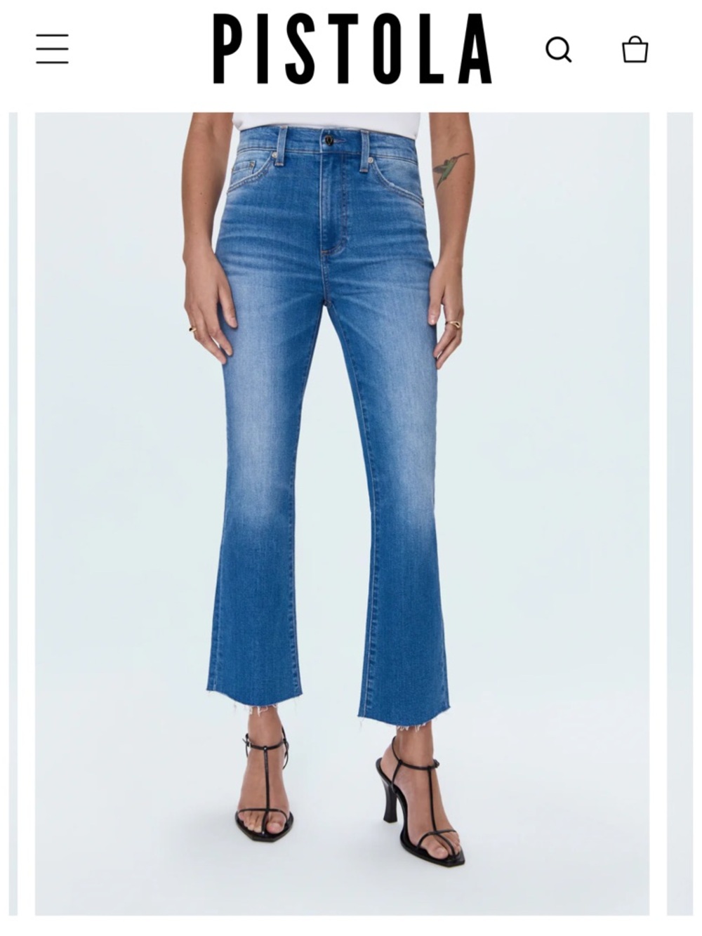 Pistola Lennon Crop Boot Jeans